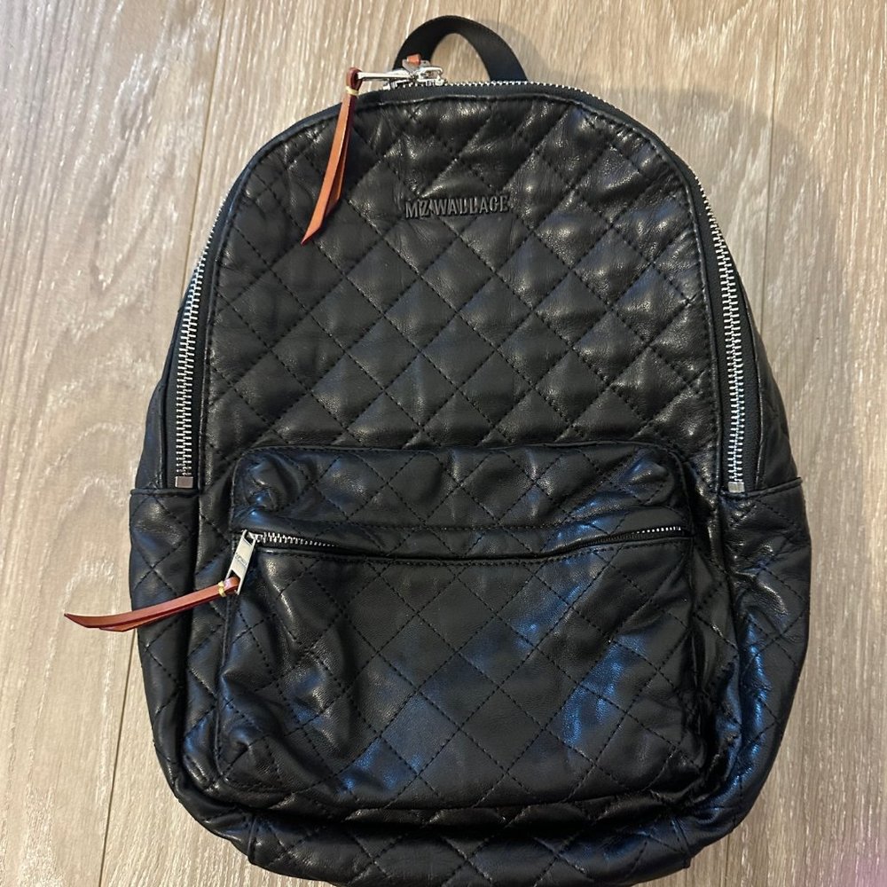 MZ Wallace  Small Metro Backpack - Black Quilted Leather